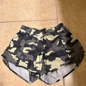 Lululemon Athletica Green and Black Athletic Shorts